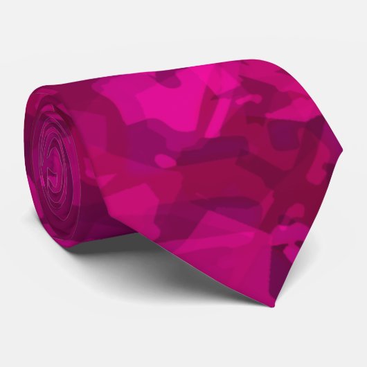 Roze Camo Stropdas (Opgerold)
