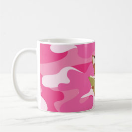 Roze Camo Studie Hond Mok