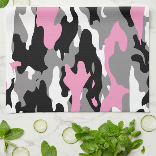 Roze Camo Theedoek (Gevouwen)