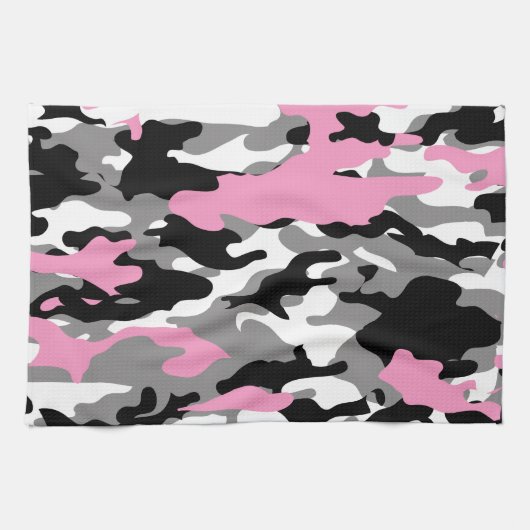 Roze Camo Theedoek (Horizontaal)