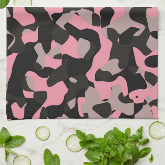 Roze Camo Theedoek (Gevouwen)