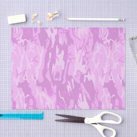 Roze Camo Tissuepapier (Craft)