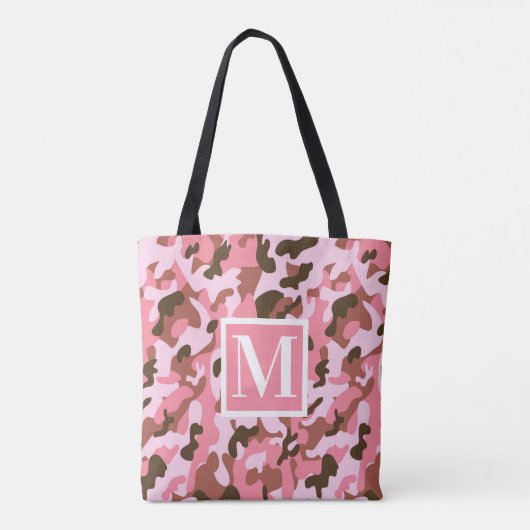 Roze Camo Tote Bag (Achterkant)