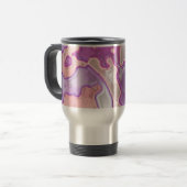 Roze Camo Travel Mug Reisbeker (Voorkant links)