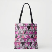 Roze Camo Triangles Tote Bag (Voorkant)