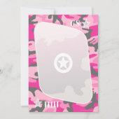 Roze Camo-uitnodigingen Kaart (Voorkant)