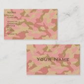 Roze Camo-Visitekaartjes / ContactKaarten Visitekaartje (Voorkant / Achterkant)