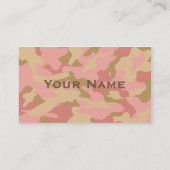 Roze Camo-Visitekaartjes / ContactKaarten Visitekaartje (Achterkant)