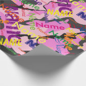 Roze Camo Voeg aangepaste omlooppapier toe Cadeaupapier (Hoek)