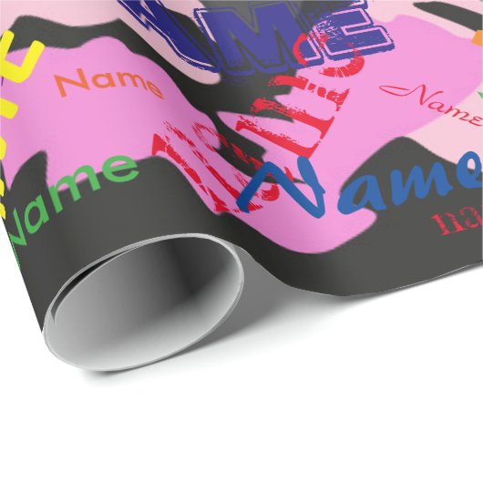 Roze Camo Voeg aangepaste omlooppapier toe Cadeaupapier (Rol Hoek)