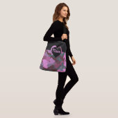 Roze Camo voor Groot Crossbody Tas (Op model)