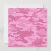 Roze Camo Vrijgezellenfeest of Engagement Party Kaart (Achterkant)