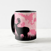 Roze Camo Whitetail Buck Deer Mok (Voorkant links)