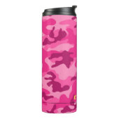 Roze Camo Yellow Name Sports Mod Travel Thermosbeker (Gedraaid links)