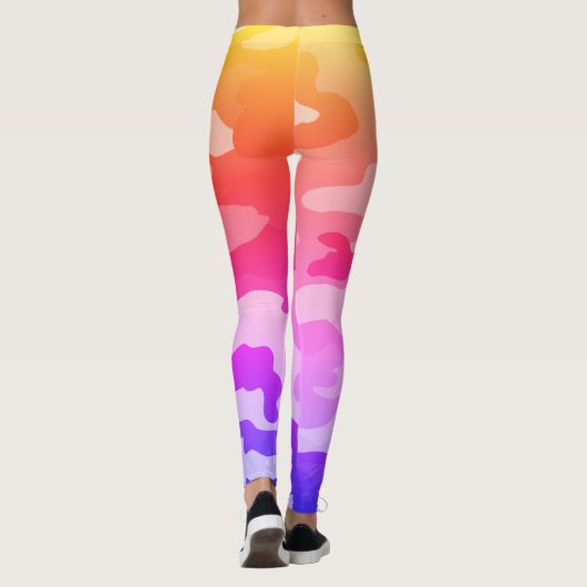 Roze Camouflage Aangepaste Leggings (Achterkant)