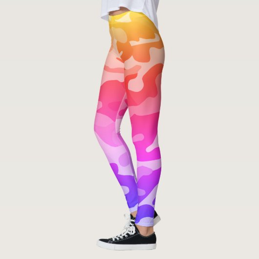 Roze Camouflage Aangepaste Leggings (Links)