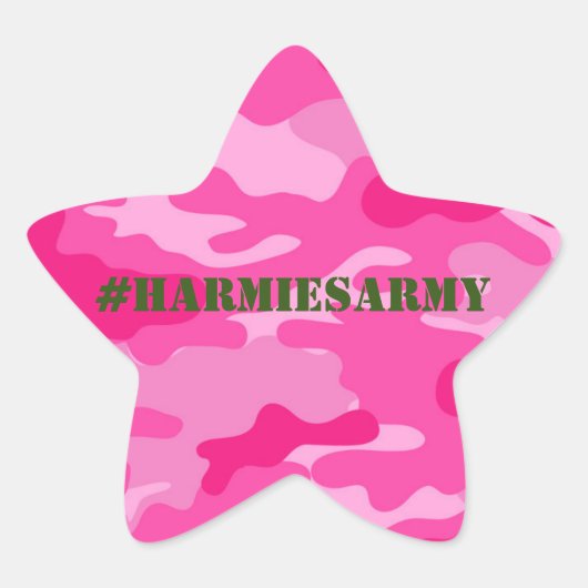Roze Camouflage Bachelorette Hashtag Stickers (Voorkant)