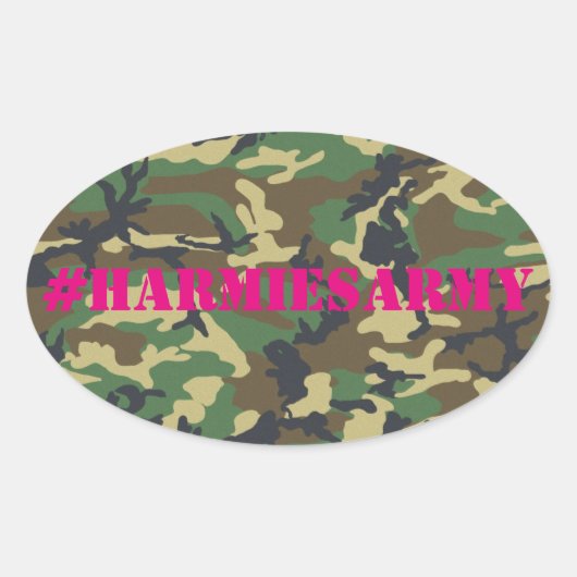 Roze Camouflage Bachelorette Hashtag Stickers (Voorkant)