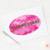 Roze Camouflage Bachelorette Hashtag Stickers (Envelop)