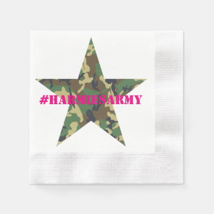 Roze Camouflage Bachelorette Party Hashtag Napkins Servet