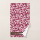 Roze camouflage bad handdoek (Handdoek)