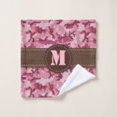 Roze camouflage bad handdoek (Wasdoekje)