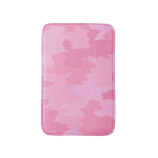 Roze Camouflage Bath Mat (Voorkant Verticaal)