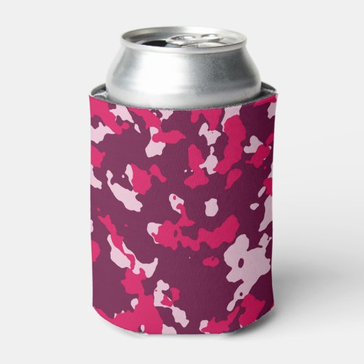 Roze Camouflage Blikjeskoeler (Blikje Voorkant)