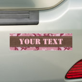 Roze camouflage bumpersticker (Op auto)