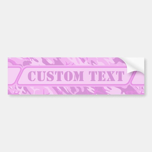 Roze Camouflage Bumpersticker (Voorkant)