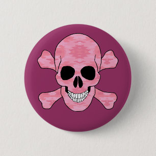 Roze Camouflage Button