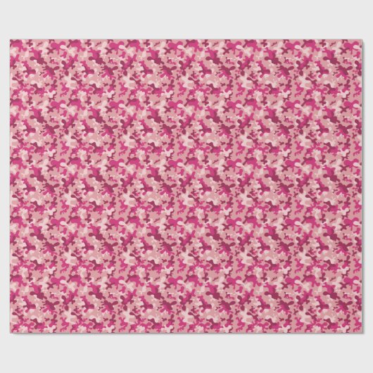 Roze Camouflage Cadeaupapier (Vlak)