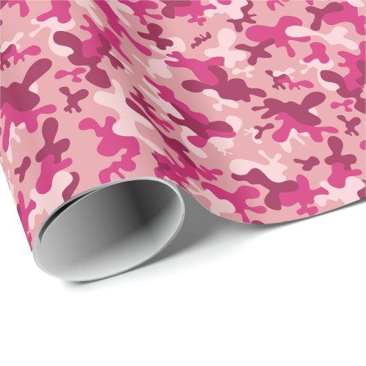Roze Camouflage Cadeaupapier (Rol Hoek)