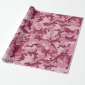 Roze camouflage cadeaupapier (Uitgerold)