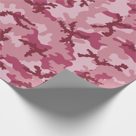 Roze camouflage cadeaupapier (Hoek)