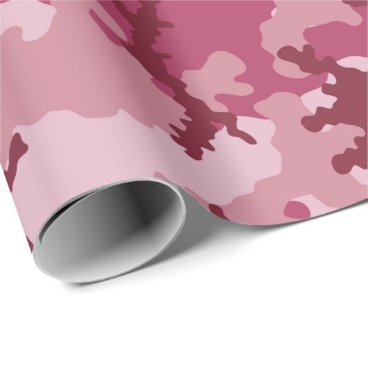Roze camouflage cadeaupapier (Rol Hoek)