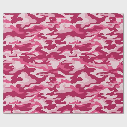 Roze Camouflage Cadeaupapier (Vlak)