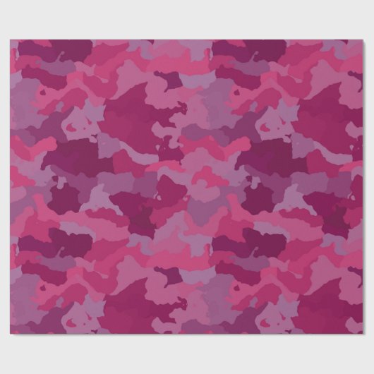 Roze Camouflage Cadeaupapier (Vlak)