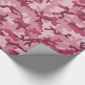 Roze camouflage cadeaupapier (Hoek)