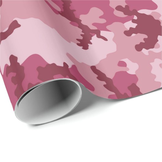 Roze camouflage cadeaupapier (Rol Hoek)