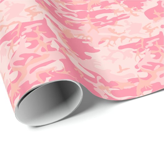 Roze Camouflage Cadeaupapier (Rol Hoek)