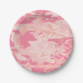 Roze Camouflage. Camo je Papieren Bordje