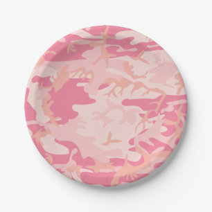 Roze Camouflage. Camo je Papieren Bordje