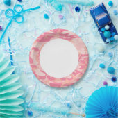 Roze Camouflage. Camo je Papieren Bordje (Feest)