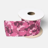 Roze Camouflage Camo Leger Militaire Satijnen Lint (Spoel)