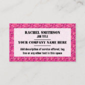 Roze Camouflage Camo Pattern Visitekaartje (Voorkant)