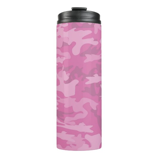 Roze Camouflage / Camo Thermal Tumbler Thermosbeker (Voorkant)
