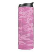 Roze Camouflage / Camo Thermal Tumbler Thermosbeker (Gedraaid links)