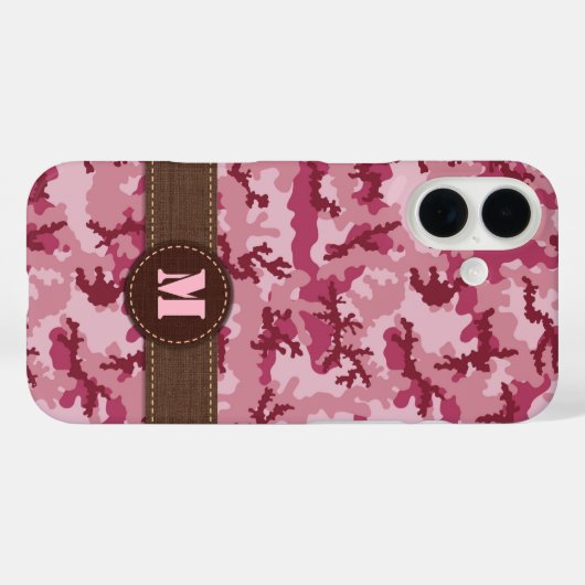 Roze camouflage Case-Mate iPhone case (Achterkant (horizontaal))