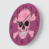 Roze Camouflage Clock Grote Klok (Hoek)